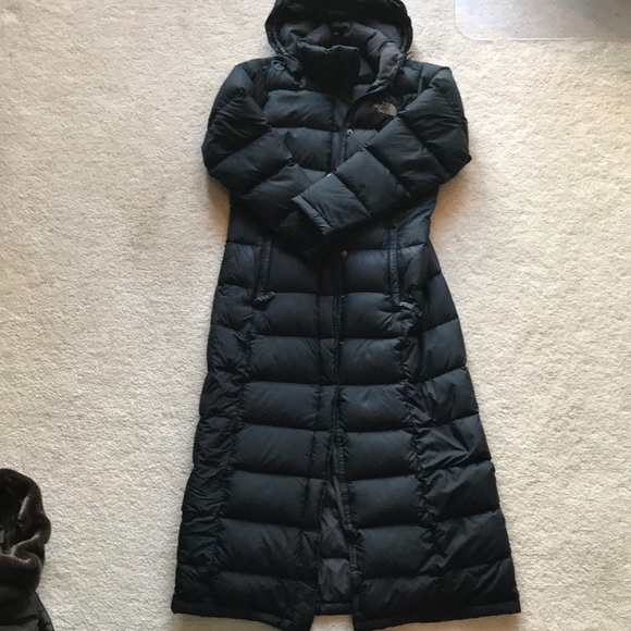 north face full length women's down coat
